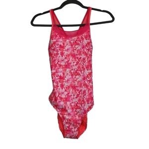 Under Armour Youth Penta Pink Strappy back one piece Swimsuit swimwear beach